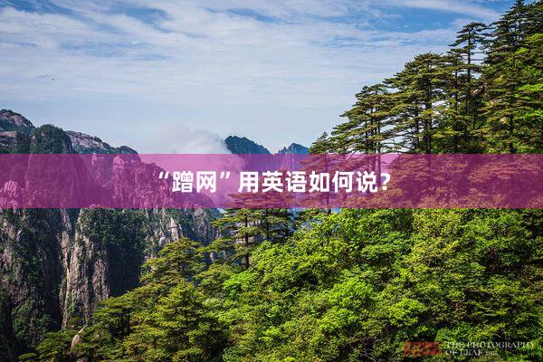 “蹭网”用英语如何说？