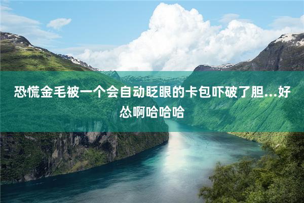 恐慌金毛被一个会自动眨眼的卡包吓破了胆...好怂啊哈哈哈