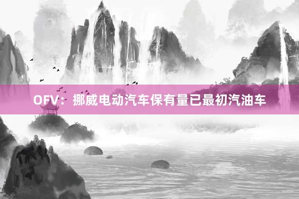 OFV：挪威电动汽车保有量已最初汽油车
