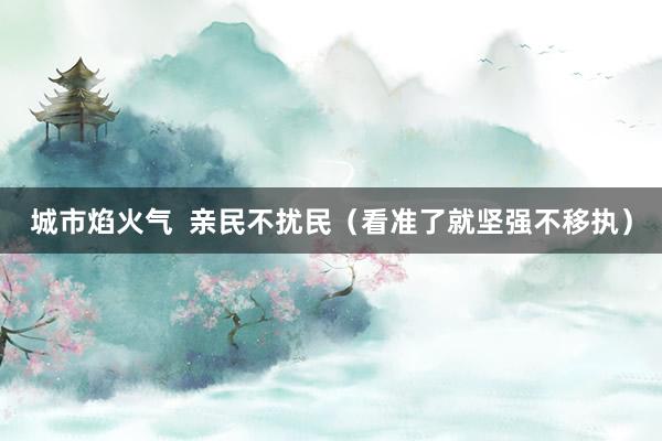 城市焰火气  亲民不扰民（看准了就坚强不移执）